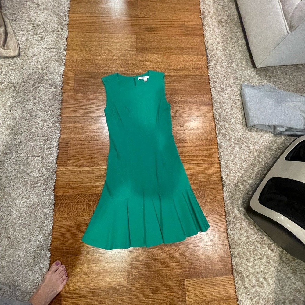 Diane Von Furstenberg Vibrant Green Midi Dress